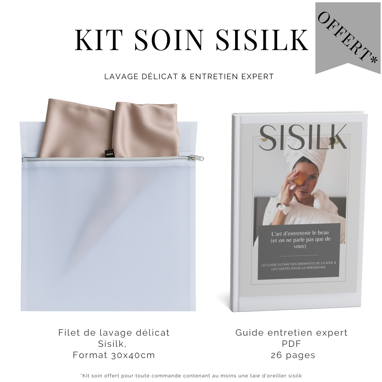 Taie d’Oreiller en Soie de Mûrier Premium Sisilk
