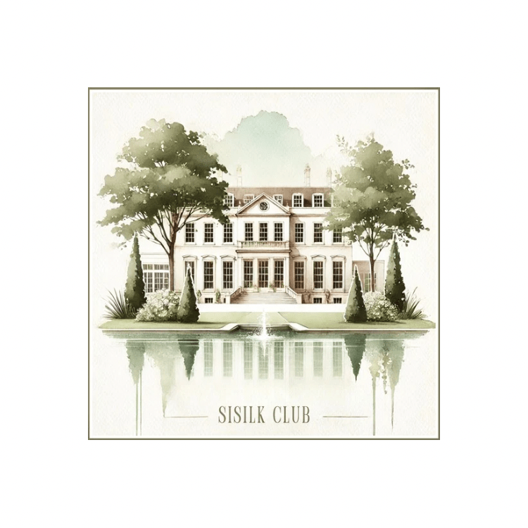 Carré de soie 88cm, Lady D - The Lodge - Sisilk Summer Club - Sisilk
