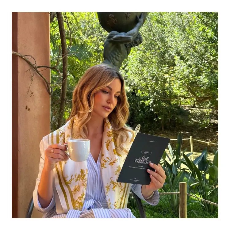 Carré de soie 88cm, Rajwa - Jardin d’été - Sisilk Summer Club - Sisilk